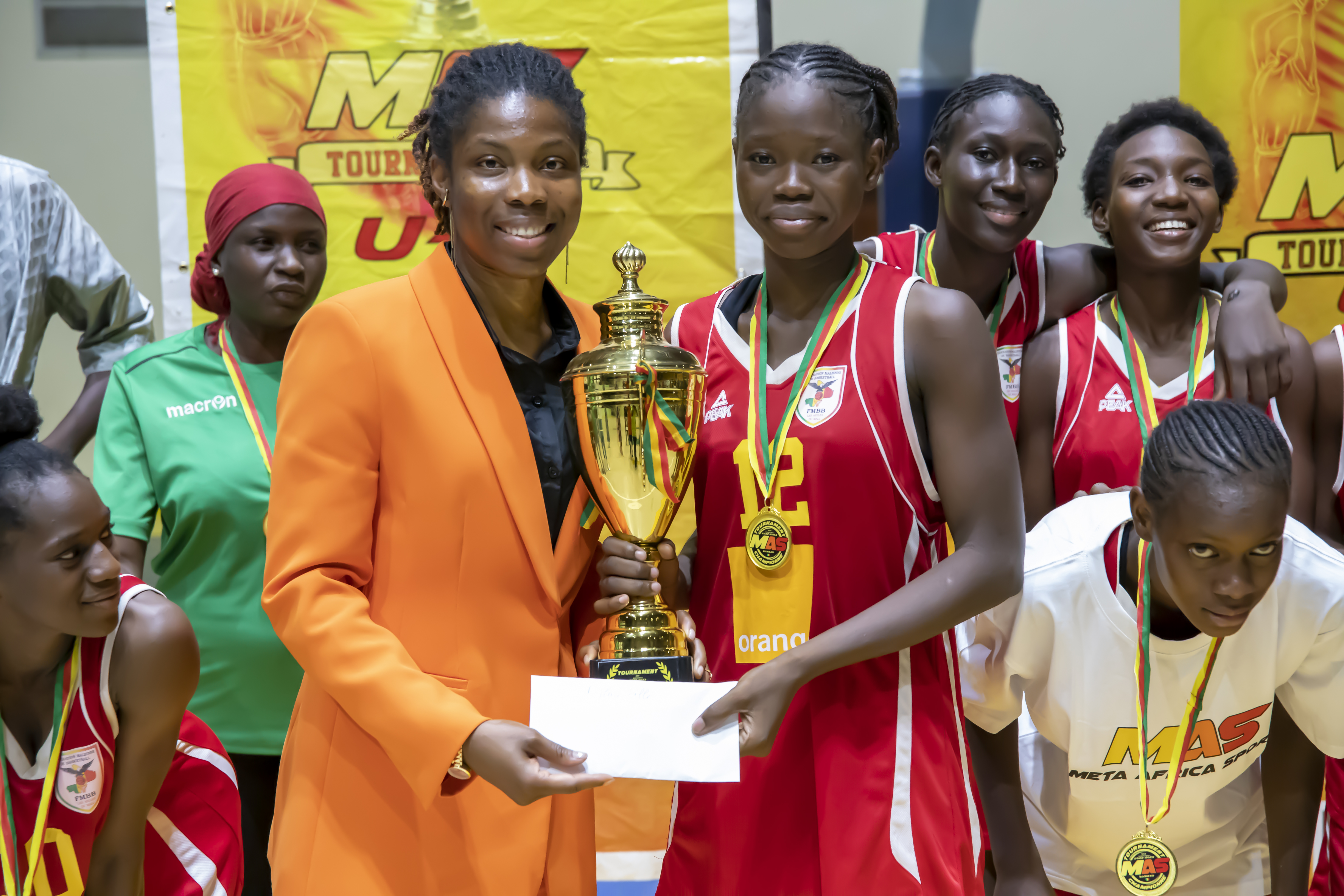 Young African basketball player in action during a competitive game